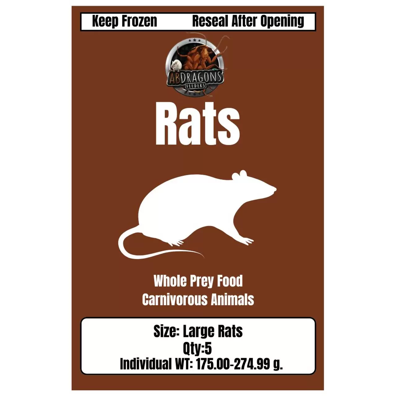 Large Rats (5 Per Bag)