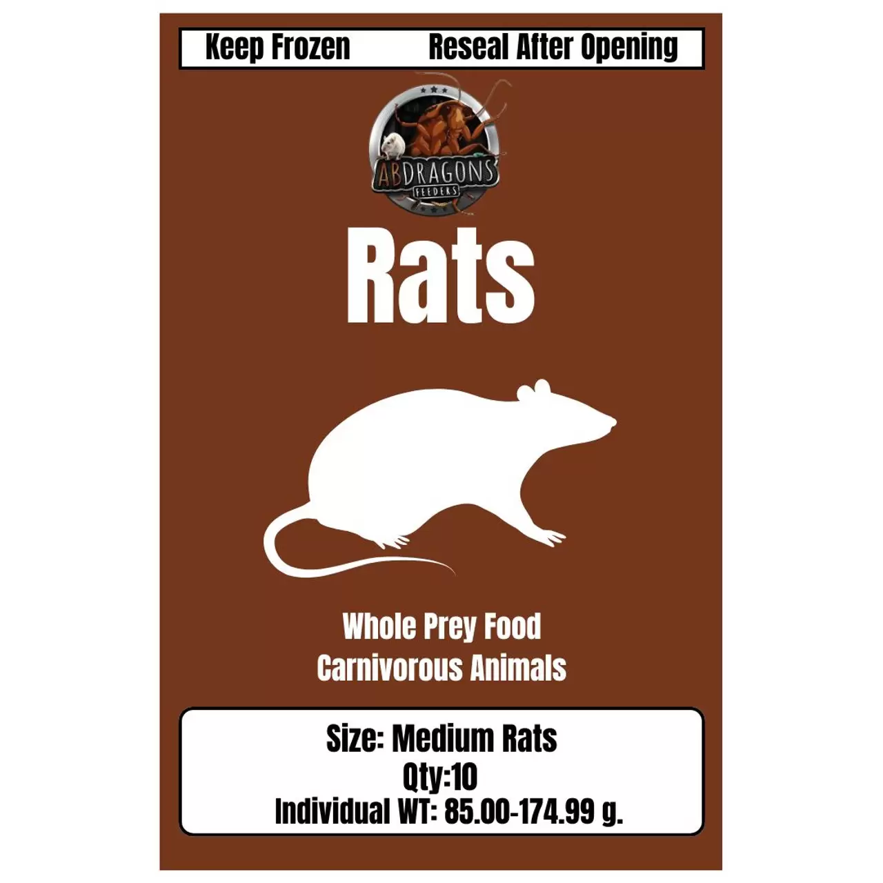 Medium Rats (10 Per Bag)