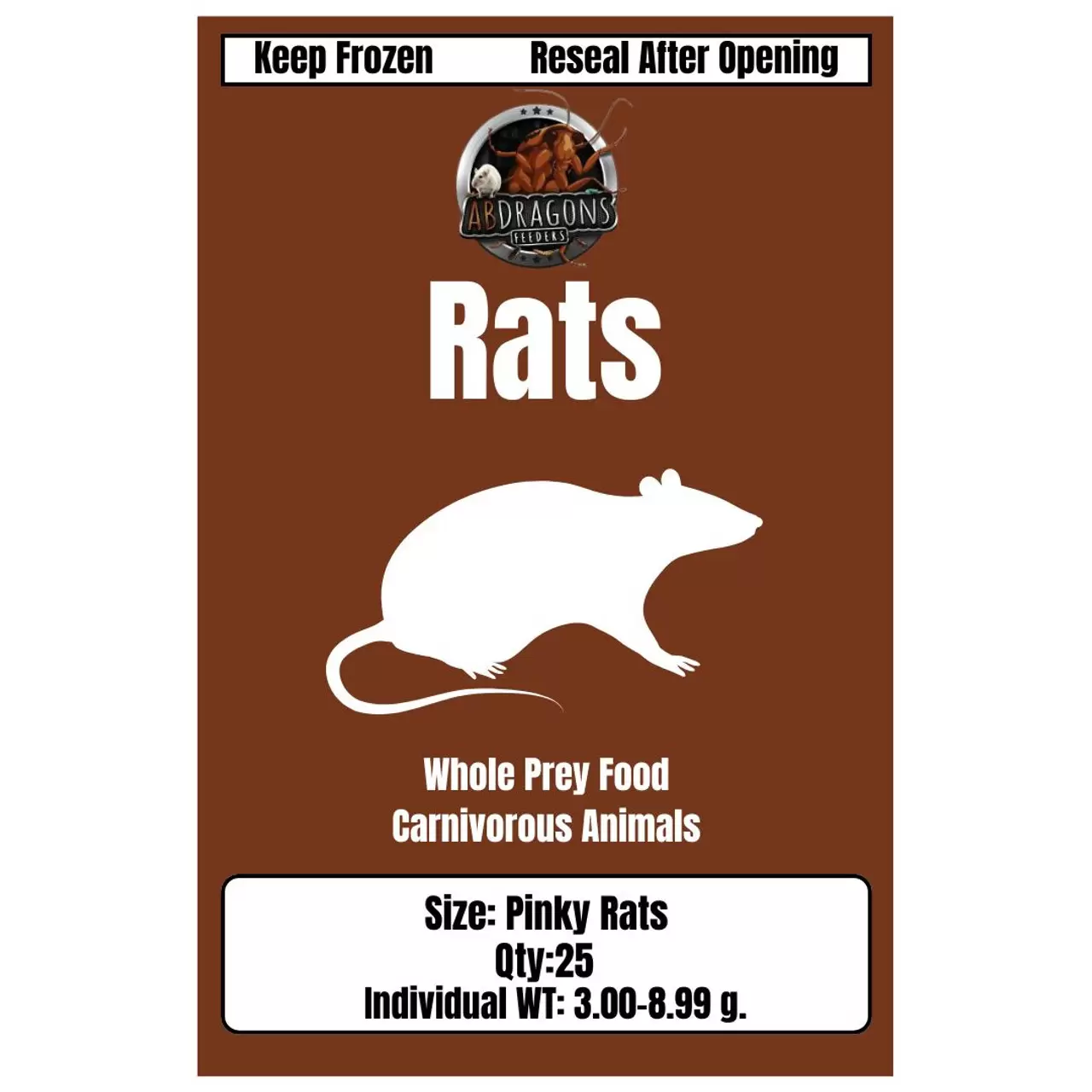 Pinky Rats (25 Per Bag)