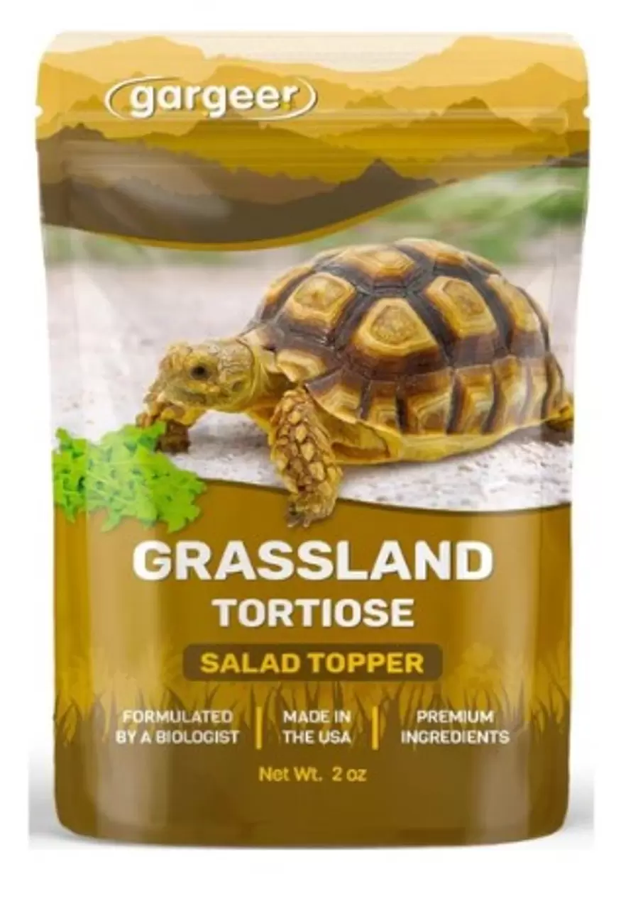 Gargeer Desert | Grassland Tortoise Salad Topper: Supercharge Healthy Diet Supplement - Essential Nutrition Care Blend for Strength & Robust Immune System in Juveniles & Adults 2oz