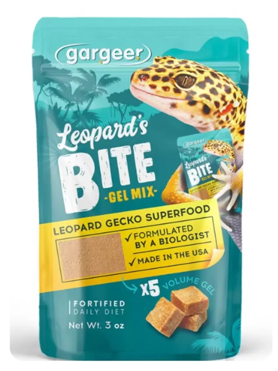 Gargeer Leopard Gecko Food Complete Gel Diet for Both Juveniles and Adults 3oz.